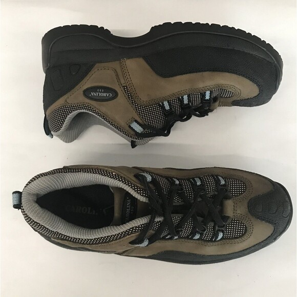 Carolina Tan Brown Leather Composite Toe Lace Up Boots Shoes Women’s 7.5 W - Picture 14 of 14